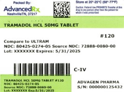 Label 5 (Tramadol HCl 80425 0274 05)